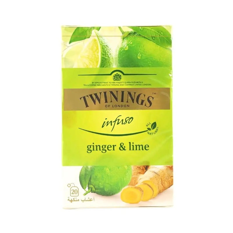 Twinings Infuso Ginger and Lime Flavoured Tea Bags- 20 Tea Bags - Image 1