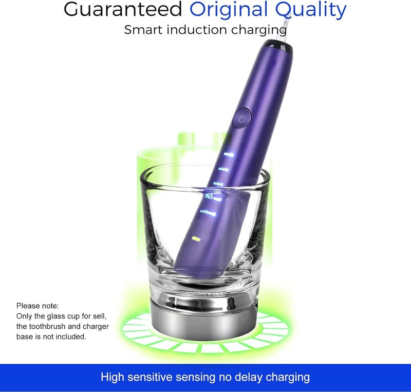 Kuflant Replacement Charger Glass Cup Compatible with Philips Sonicare Electric Toothbrush HX9352 HX9360 HX9340 HX9900，Charging Base Glass Cup for HX9100 CBA1001 CBA2001 CBA3001 - Image 5