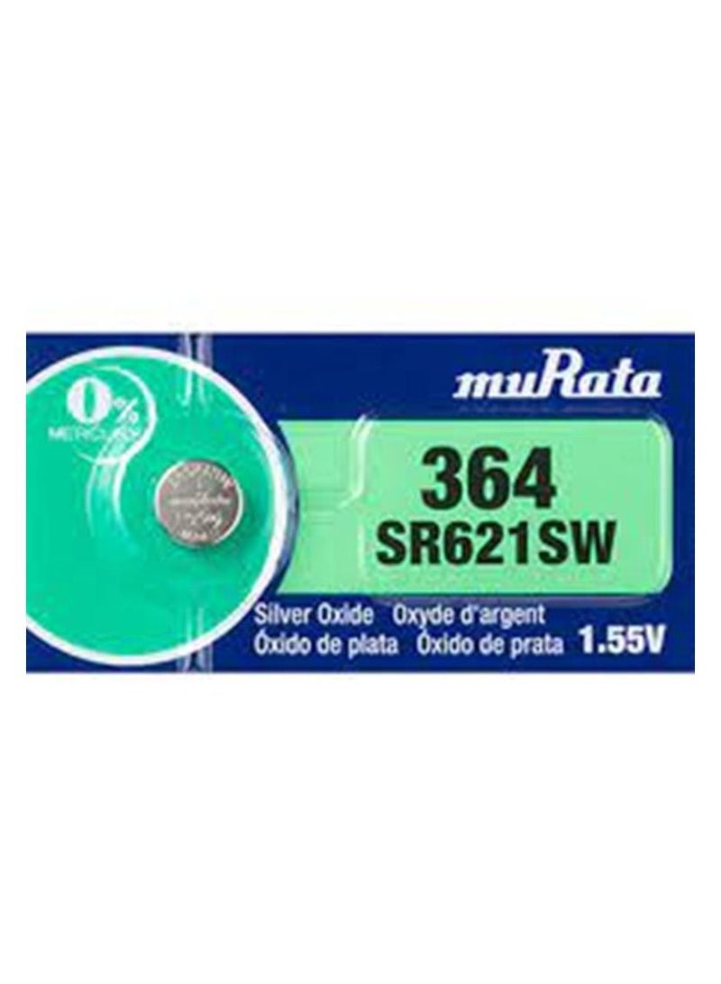 muRATA 5-Pieces Murata SR621SW / 364 Silver Oxide 1.55V (muRata) Japan Batteries - Image 2