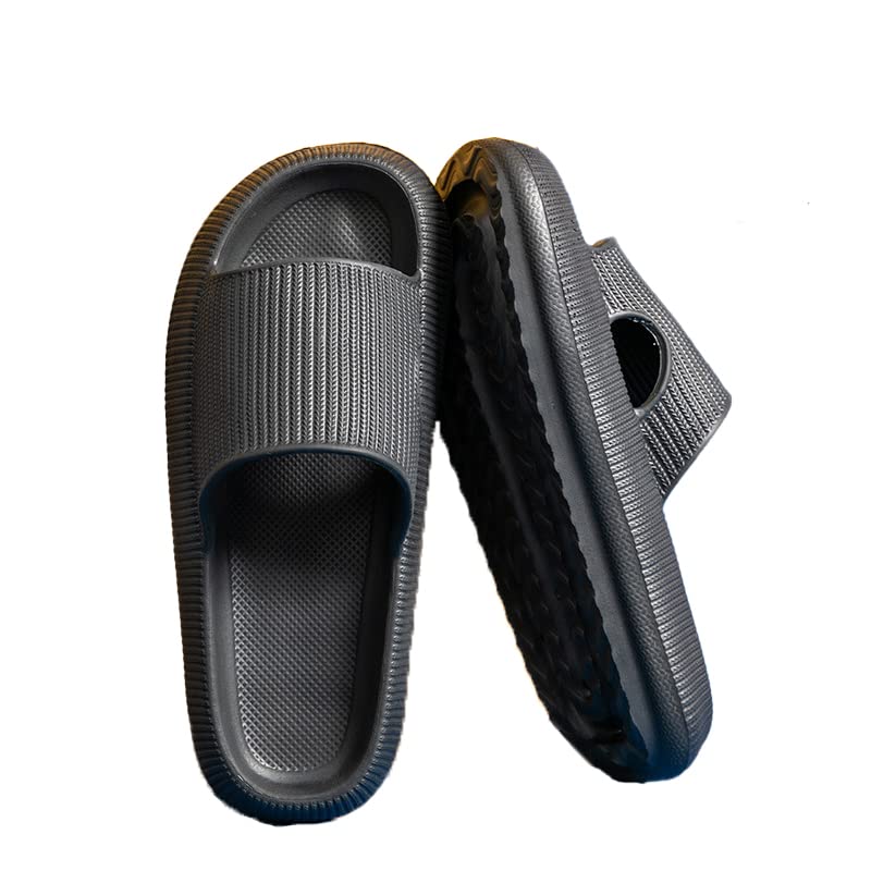 Non-Slip Thick Cloud Slides for Women and Men, Fast-Dry Pillow Slippers for Shower Home Spa Beach - Image 1