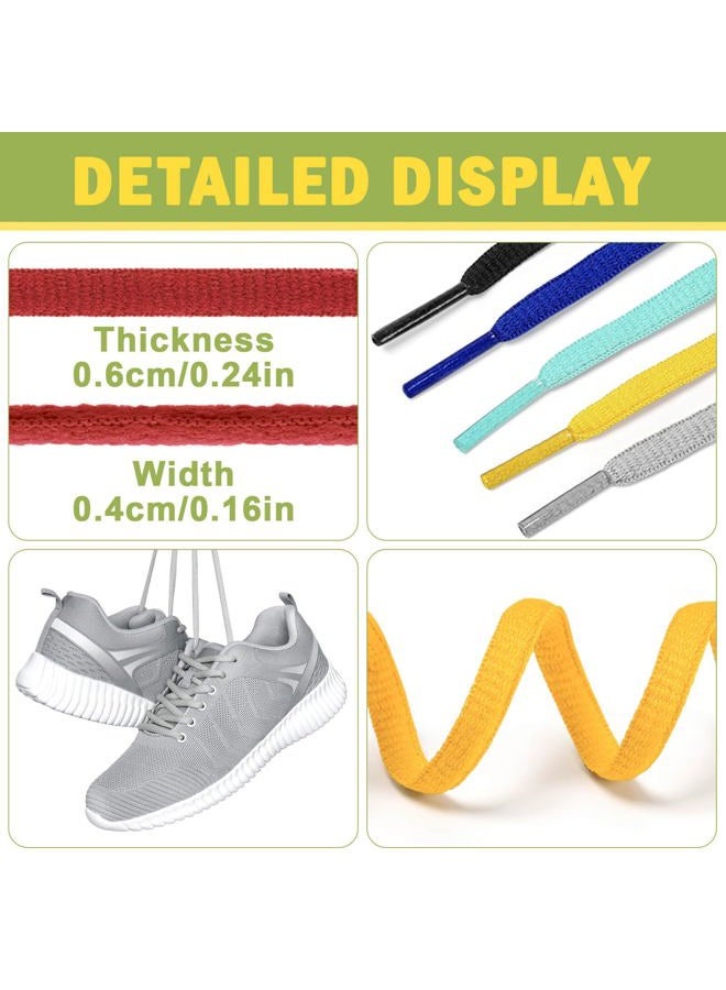 YFINE Oval Sports Shoe Laces: 2 Pairs Half Round Shoelaces for Sneaker Athletic Shoes, 02 Black, 31 inch (80CM) - Image 3