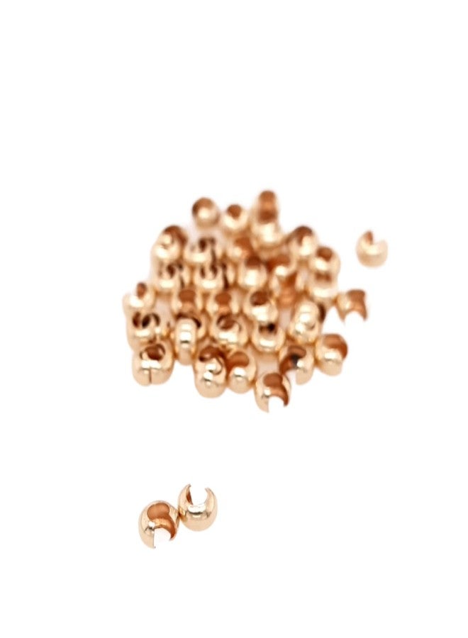 Craft Wire 50pcs 14/20 Yellow Gold-Filled Open Crimp Bead Covers, 3.2MM,by CRAFT WIRE - Image 2