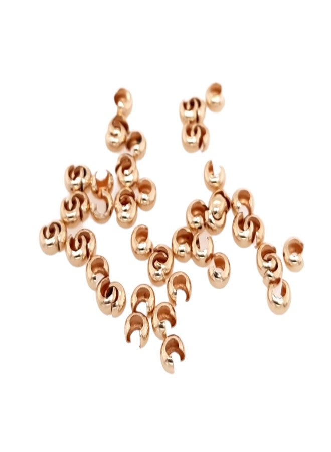 Craft Wire 50pcs 14/20 Yellow Gold-Filled Open Crimp Bead Covers, 3.2MM,by CRAFT WIRE - Image 4