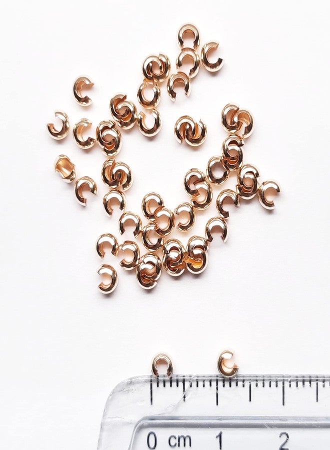 Craft Wire 50pcs 14/20 Yellow Gold-Filled Open Crimp Bead Covers, 3.2MM,by CRAFT WIRE - Image 5