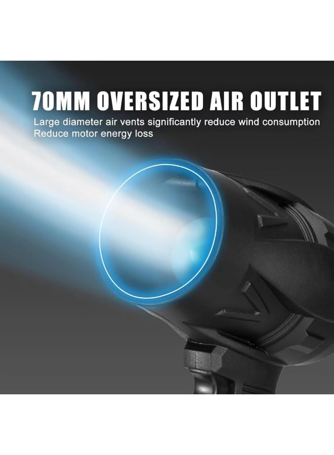 منفاخ هواء كهربائي لاسلكي ببطارية ليثيوم 24 فولت – مسدس نفخ وتنظيف قوي عالي الأداء بسرعة دوران تصل إلى 12000 دورة في الدقيقة وتدفق هواء قوي 30 متر/ثانية – جهاز نفخ وتنظيف محمول متعدد الاستخدامات للسيارة والمنزل وورش الصيانة – مناسب لتنظيف الأتربة والغبار ونفخ الإطارات والكرات والمسابح – مضخة هواء كهربائية خفيفة وسهلة الاستخدام ببطارية قابلة لإعادة الشحن – تصميم مريح وقوة فائقة وأداء موثوق للاستخدام اليومي والطوارئ - Image 4