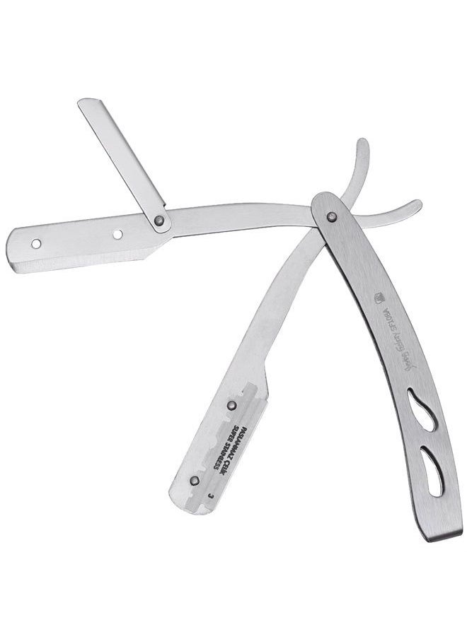The Shave Factory Straight Edge Razor Kit - Straight Edge Razor with Single Edge Razor, Straight Razor, Straight Razors for Men (Matte / 200 Derby Premium Single Edge Razor Blades)