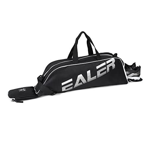 EALER Baseball Bat Tote Bag & T-ball, Softball Equipment Bag - Gear for Kids, Youth, and Adults Holds Bat, Helmet, Glove, Cleats, Shoes and More（Black） - Image 1