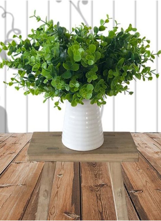 Generic 2-Piece Artificial Fake Boxwood Leaves Set Green  - Image 2