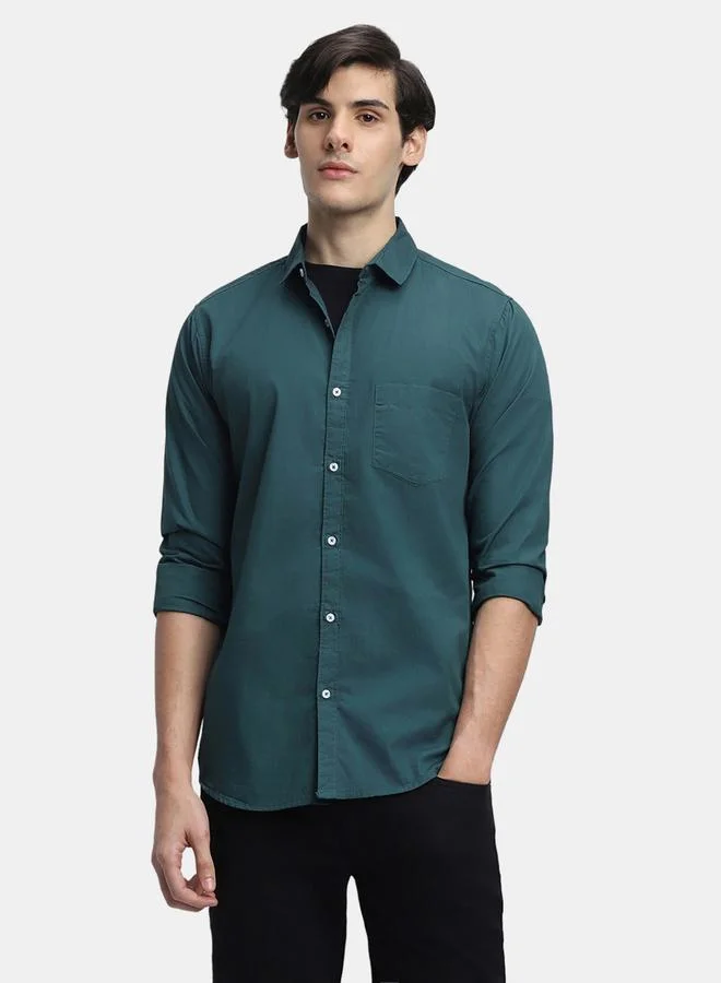 دينيس لينغو قميص بأكمام طويلة وتفاصيل جيب الصدر من ستايلي