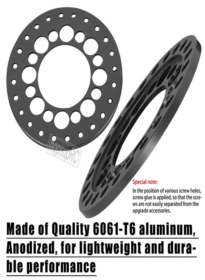 hopsupRC RC 1.9inch Aluminum Beadlock Wheel Rim Replacement Ring Upgrades Part for 1/10 SCX10 SCX10 II SCX10 III 90046 90047 TRX4 D90,1.9" Wheels/Rims Crawler RC Car.Black(4PCS) - Image 3