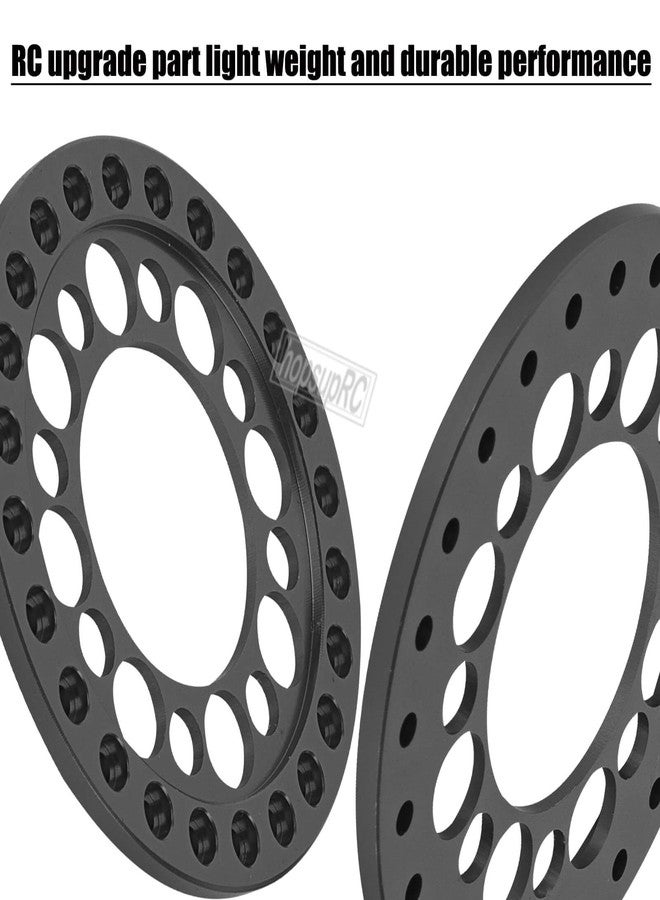 hopsupRC RC 1.9inch Aluminum Beadlock Wheel Rim Replacement Ring Upgrades Part for 1/10 SCX10 SCX10 II SCX10 III 90046 90047 TRX4 D90,1.9" Wheels/Rims Crawler RC Car.Black(4PCS) - Image 4
