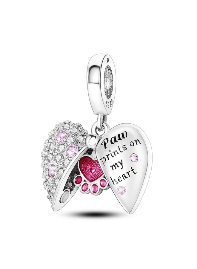 Parmuz charms for bracelet sterling silver love heart travel Bead for Charm Bracelets and Necklaces 925 Charms Clover Butterfly gift for Woman - Image 1