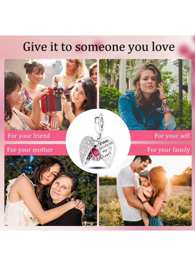 Parmuz charms for bracelet sterling silver love heart travel Bead for Charm Bracelets and Necklaces 925 Charms Clover Butterfly gift for Woman - Image 5