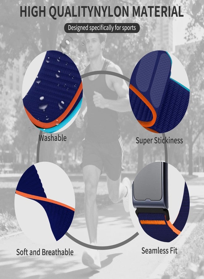 Zspoly 22mm Nylon Sport Ankle/Arm Band Compatible with Amazfit Helio Strap, Elastic Braided Bicep Band Replacement for Garmin Venu 3/Venu 2/Vivoactive 4 & Forerunner 570-47mm/265/255/255 Music - Image 3
