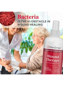 SkinSmart Antimicrobial Wound Therapy, Hypochlorous Acid Safely Removes Bacteria so Wounds Can Heal, 8 Ounce Clear Spray  - Image 3