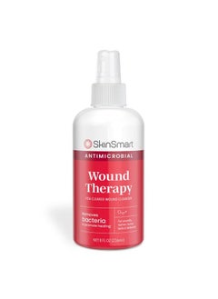 SkinSmart Antimicrobial Wound Therapy, Hypochlorous Acid Safely Removes Bacteria so Wounds Can Heal, 8 Ounce Clear Spray  - Image 1
