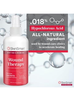 SkinSmart Antimicrobial Wound Therapy, Hypochlorous Acid Safely Removes Bacteria so Wounds Can Heal, 8 Ounce Clear Spray  - Image 4