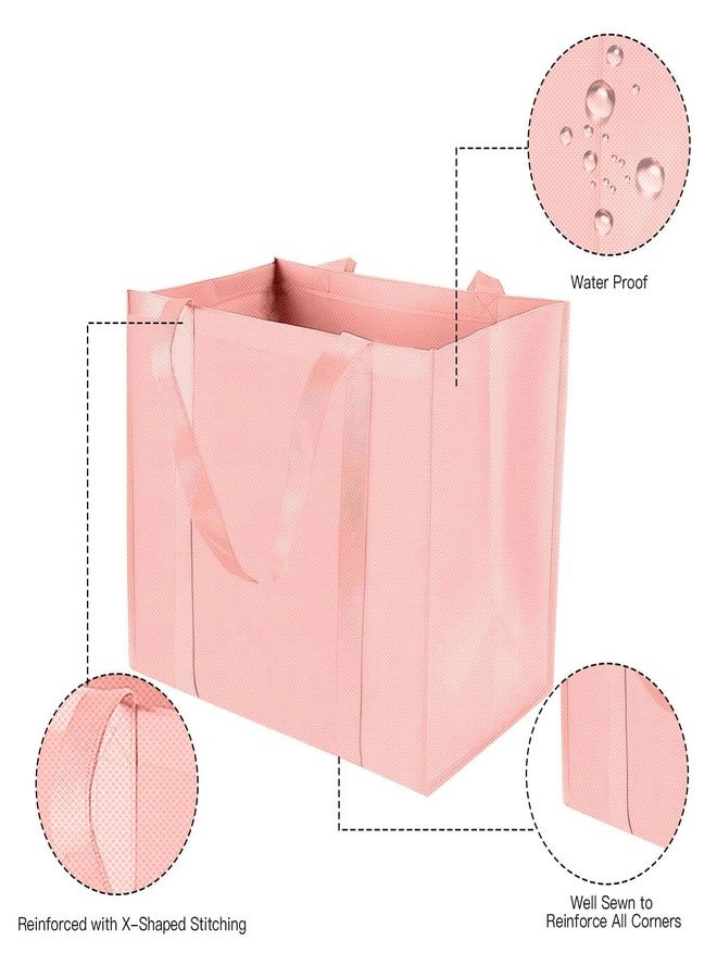 MOLOVA 1 Pack Large Foldable Shopping Bag, 16" W x 13" H x 10" D, Reusable Grocery Bag, Used for Shopping, Non-woven Fabric，Washable,Can Hold 40 LBS(Black) - Image 3