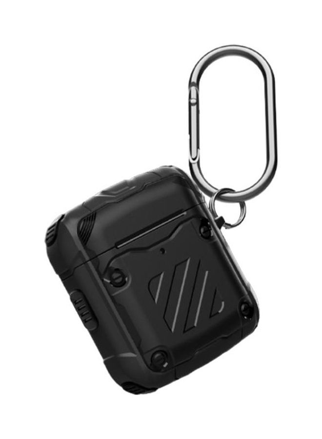 Wireless Earphones Protective Case With Hook  For Apple AirPods 1/2 Black - Image 1