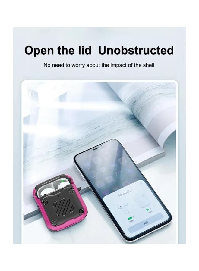 Wireless Earphones Protective Case With Hook  For Apple AirPods 1/2 Black - Image 4