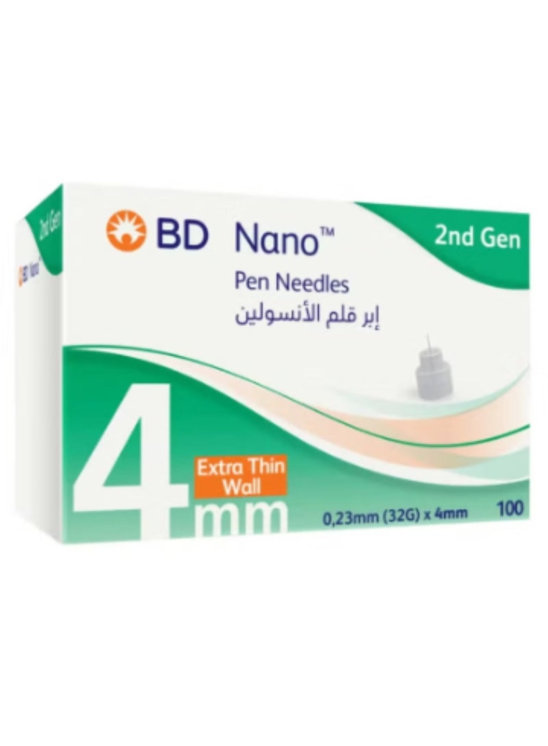 BD Micro Fine Plus Insulin Pen Needles 32g x 4 mm 100 Pcs - Image 1