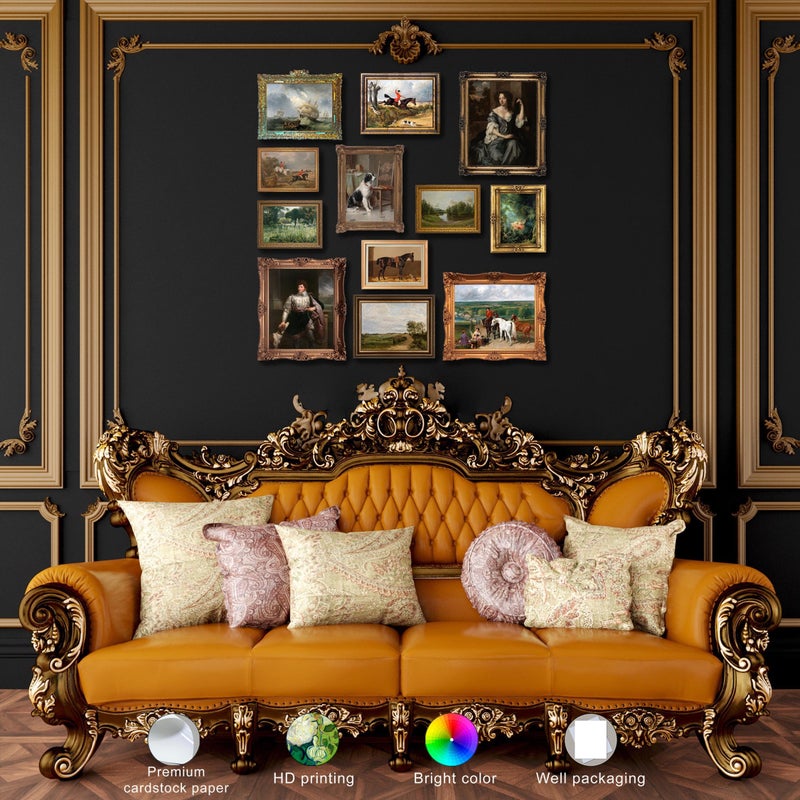 LANCHI95 12 PCS Vintage Victorian Wall Decor, Classic Maximalist Wall Decor, Coquette Vintage Art Prints, Victorian Wall Art, Vintage Paintings Pictures Moody Maximalist Decor (UNFRAMED) - Image 3