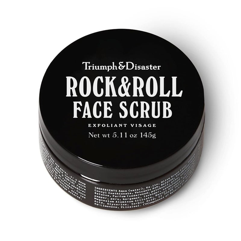 Triumph  Disaster  Rock  Roll Face Scrub for Men  Natural Exfoliating Pore Cleansing Facial Scrub  Removing Blackheads and Dirt 511 oz