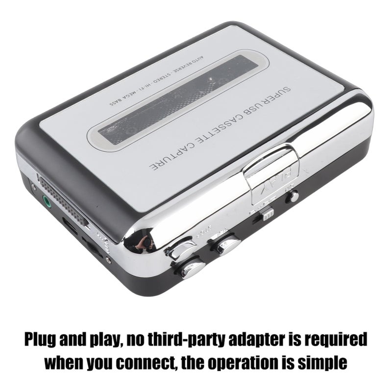 مشغل كاسيت محمول مع تحويل USB إلى MP3 وإمداد طاقة البطارية عبر USB - Image 3
