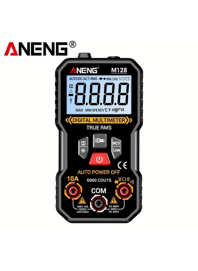 ANENG M128 Black Digital Multimeter 6000 Counts AC DC Voltage Tester NCV LCD Backlit - Image 1