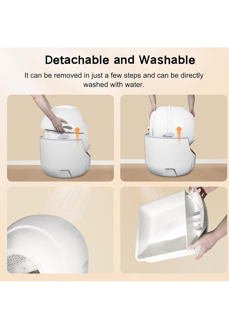 RATSAW - Self Cleaning Cat Litter Box Extra Large Smart Litter Box Automatic Cat Litter Box with APP Control Odor Removal Safety Protection for Multiple Cats - Image 1