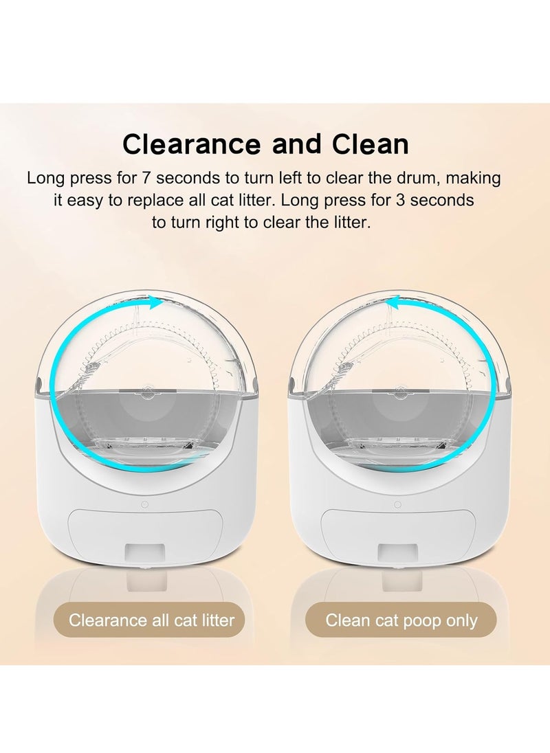 RATSAW - Self Cleaning Cat Litter Box Extra Large Smart Litter Box Automatic Cat Litter Box with APP Control Odor Removal Safety Protection for Multiple Cats - Image 1
