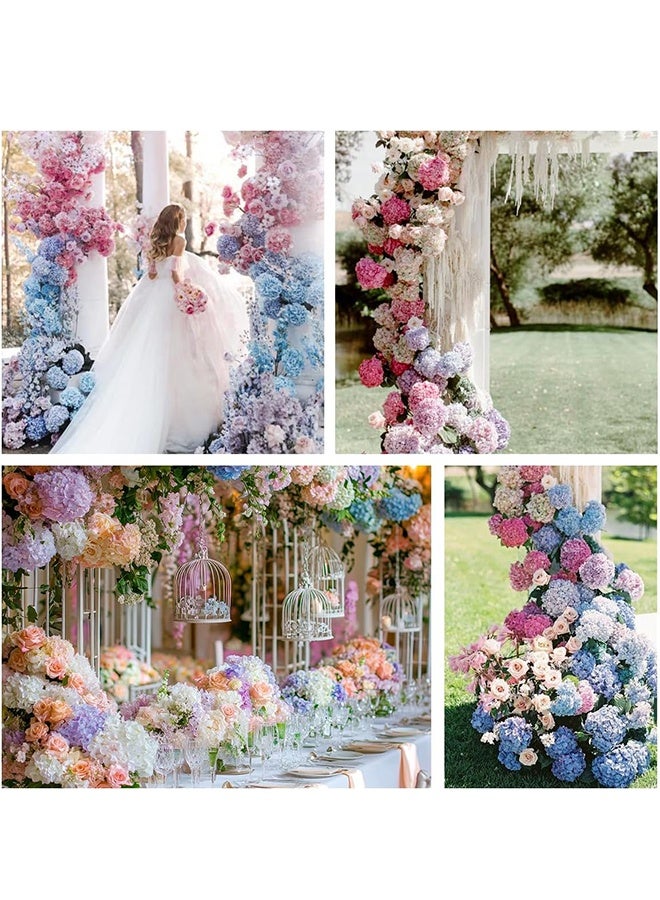 Sweet Life 3Pcs Large Hydrangea Artificial Flowers, 21 inches Latex Faux Hydrangeas Fake Flower Bouquets for Home Decor Party Floral Arrangements Wedding Centerpieces - Image 2