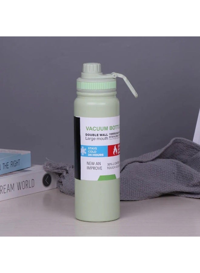 QSHOP 1000ml Stainless Steel Vacuum Insulated Thermal Bottle, Leakproof BPA Free Sports Water Bottle for Coffee Tea Travel to Keep Drinks Hot or Cold  - Image 1