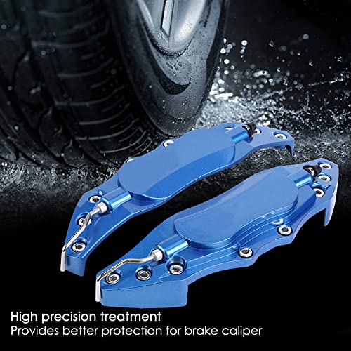 Acouto Car Brake Caliper Cover 2pcs Car Aluminum Brake Caliper Protector Cover for Wheel Hub 16in-17in Medium A Pair of Brake Caliper Cover Brake Caliper Protector Cover (blue) - Image 3