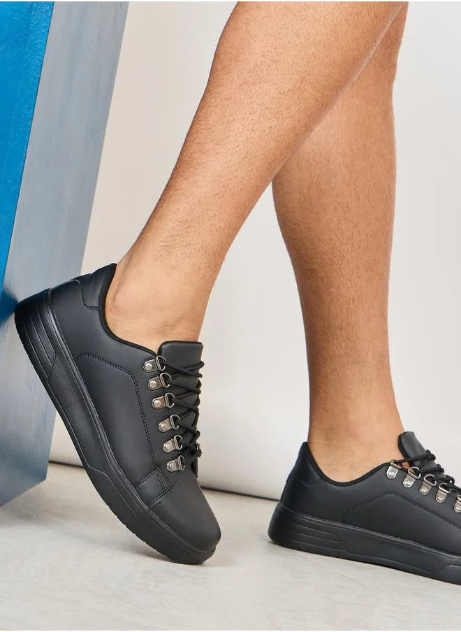 Styli Welt Stitched Accent Low Top Sneakers