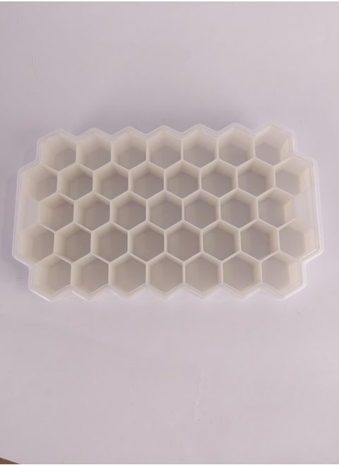 Flexible Silicone Ice Cube With Removable Lid White