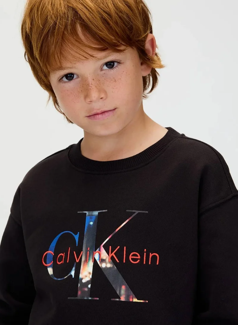 Calvin Klein Jeans Ck Black Logo Sweatshirt for Men | Best Price UAE