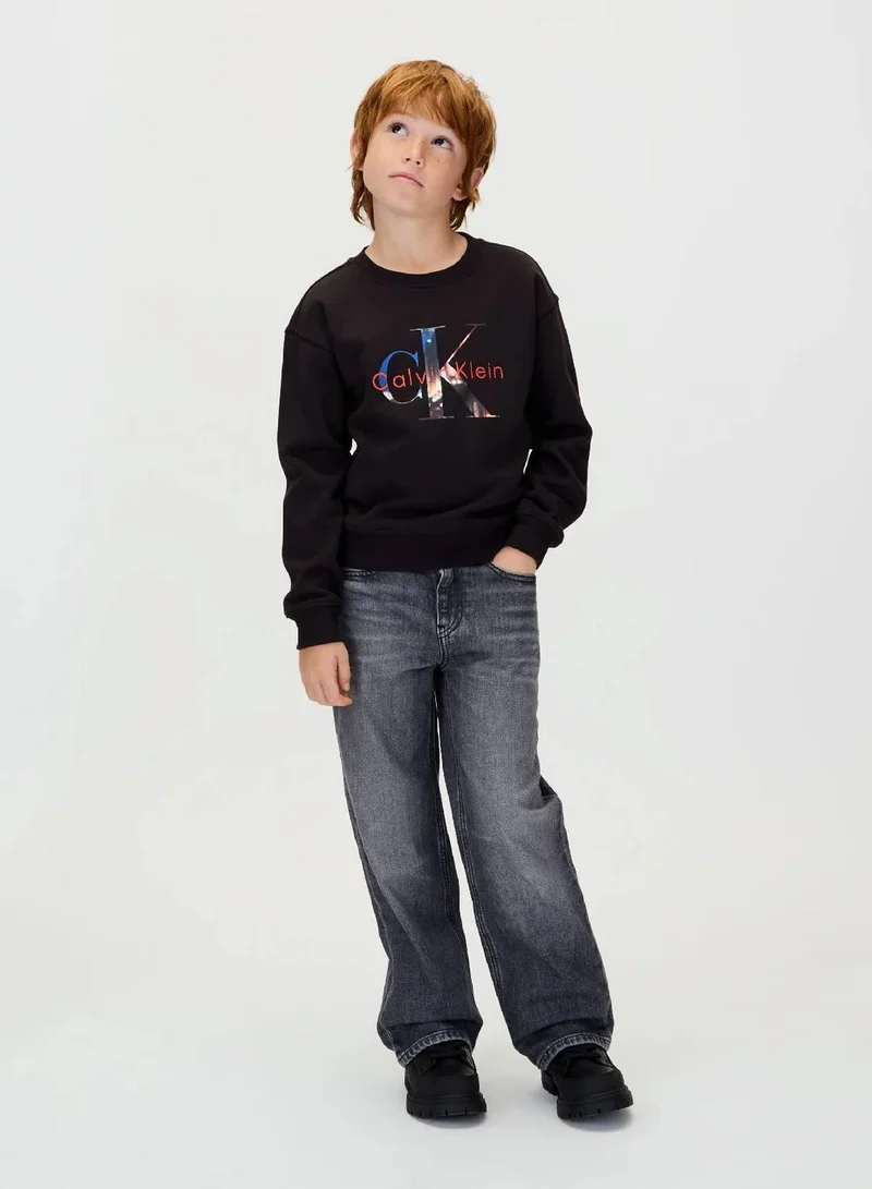 Calvin Klein Jeans Ck Black Logo Sweatshirt for Men | Best Price UAE