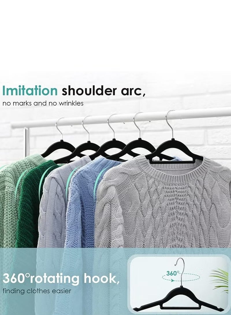 HOMESTAR 30-Piece Cloth Hanger Set Black/Silver - Image 3