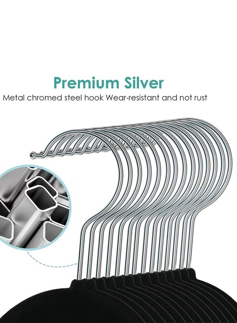 HOMESTAR 30-Piece Cloth Hanger Set Black/Silver - Image 4