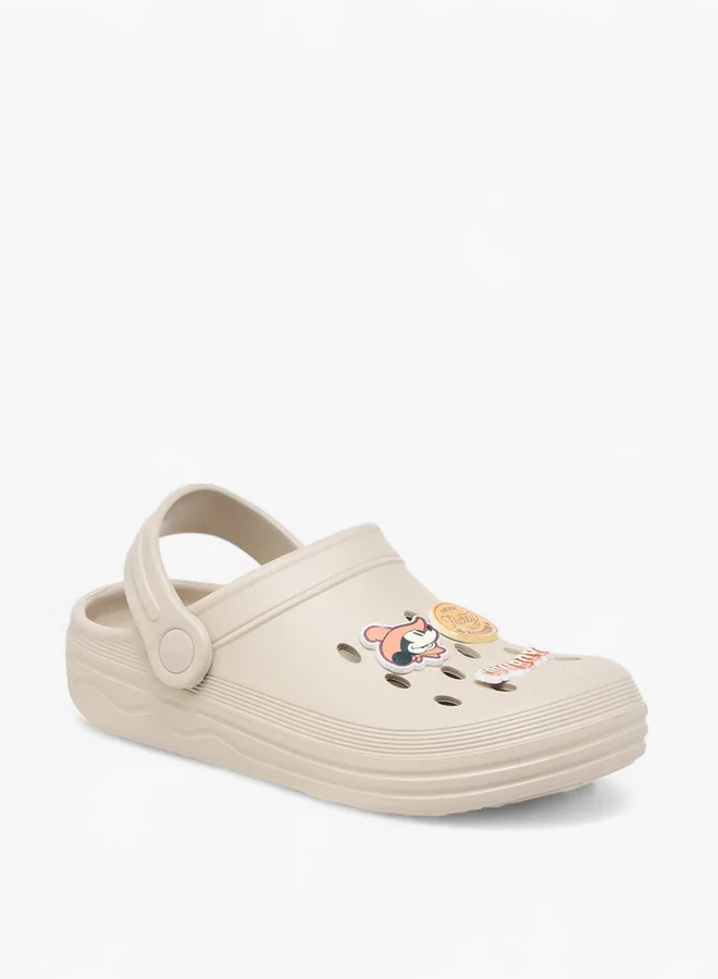 ديزني Boys Mickey Mouse Jibbitz Backtstrap Clogs