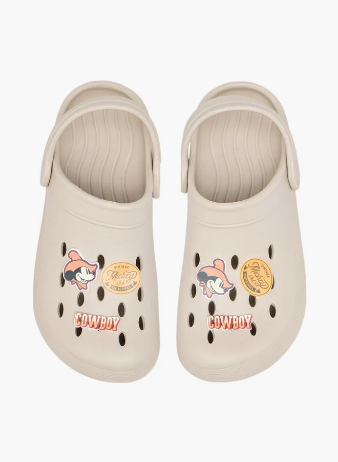 ديزني Boys Mickey Mouse Jibbitz Backtstrap Clogs