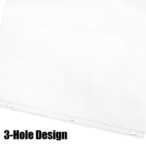 Mezchi 30 Pack Binder Pockets, 3 Ring Hole Binder Pouch, 11" × 9" Letter Size Binder Pockets with Zipper, PVC Loose Leaf Binder Sleeves Storage Bags for Files, Documents - Image 5
