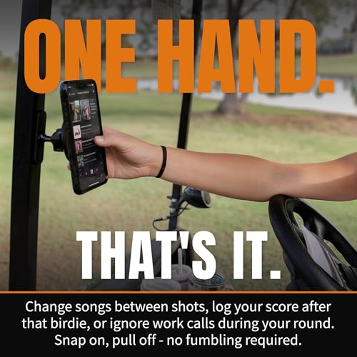 DESERT FOX GOLF Magnetic Phone Mount - Ultra Strong Magnetic Golf Cart Phone Holder - 360° Rotation - Secure No-Slip Grip - Instant GPS, Music, and Scoring App Access - Image 4
