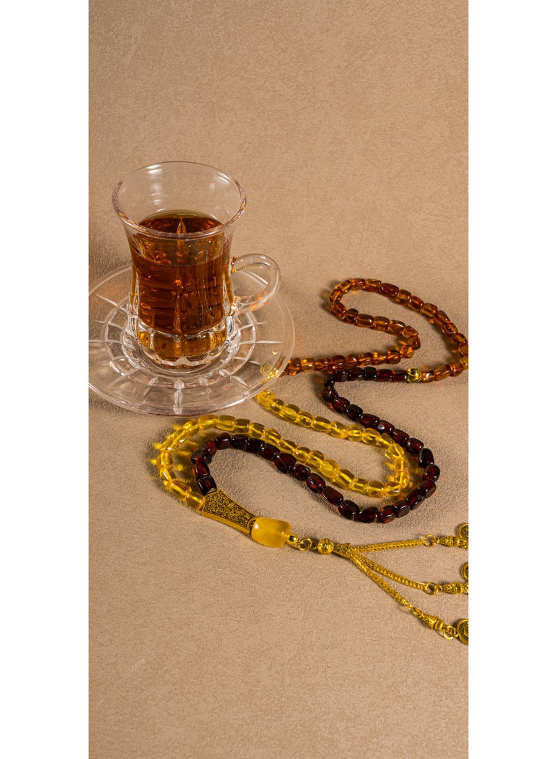 Natural Baltic Amber Tasbih 99 Beads | Genuine Certified Amber Prayer Beads | Individually Certified, Scan to Verify | Muslim Tasbih with Elegant Gift Box | Premium Islamic Gift for Men, Ramadan, Eid - Image 5