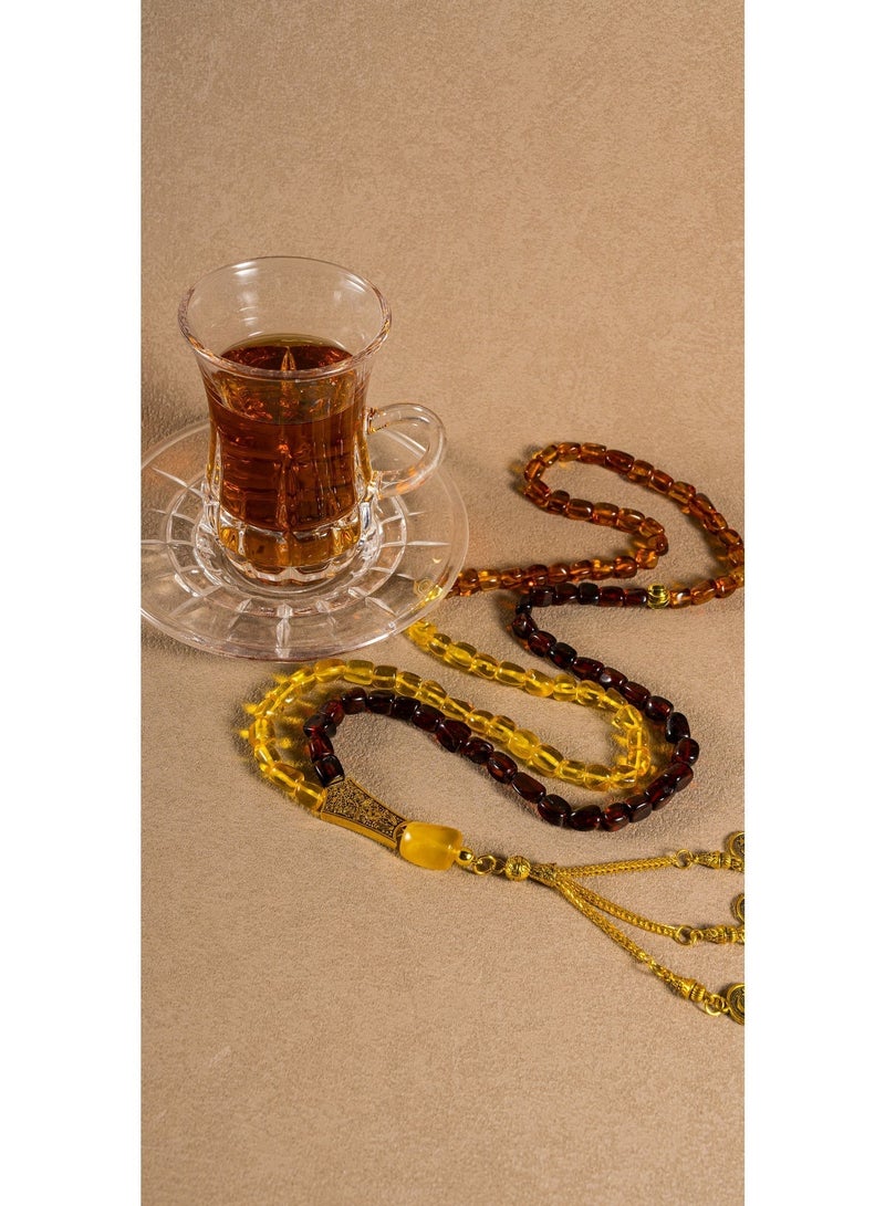 TranquilBeads Natural Baltic Amber Tasbih 99 Beads | Genuine Certified Amber Prayer Beads | Individually Certified, Scan to Verify | Muslim Tasbih with Elegant Gift Box | Premium Islamic Gift for Men, Ramadan, Eid - Image 5