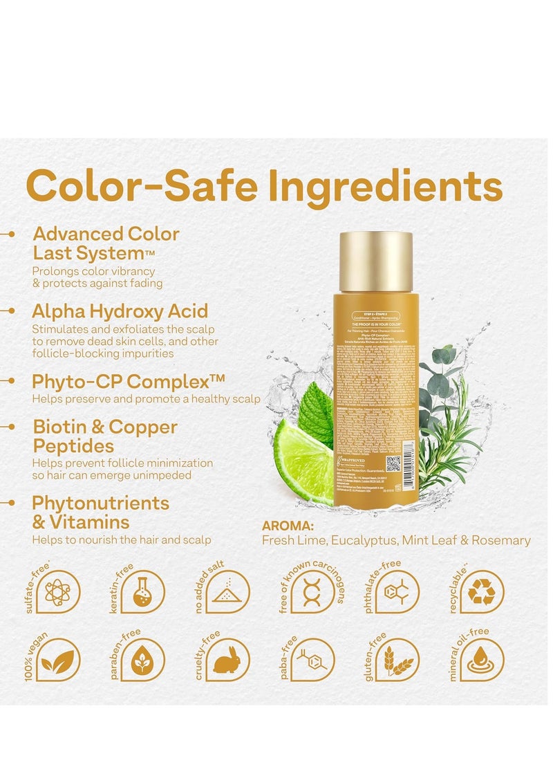 ColorProof ColorProof Biorepair Thicken Conditioner for Thinning Color-Treated Hair, Nourishes & Stimulates Hair & Scalp, Thicker, Fuller Looking Hair, Sulfate-Free, Vegan  - Image 4