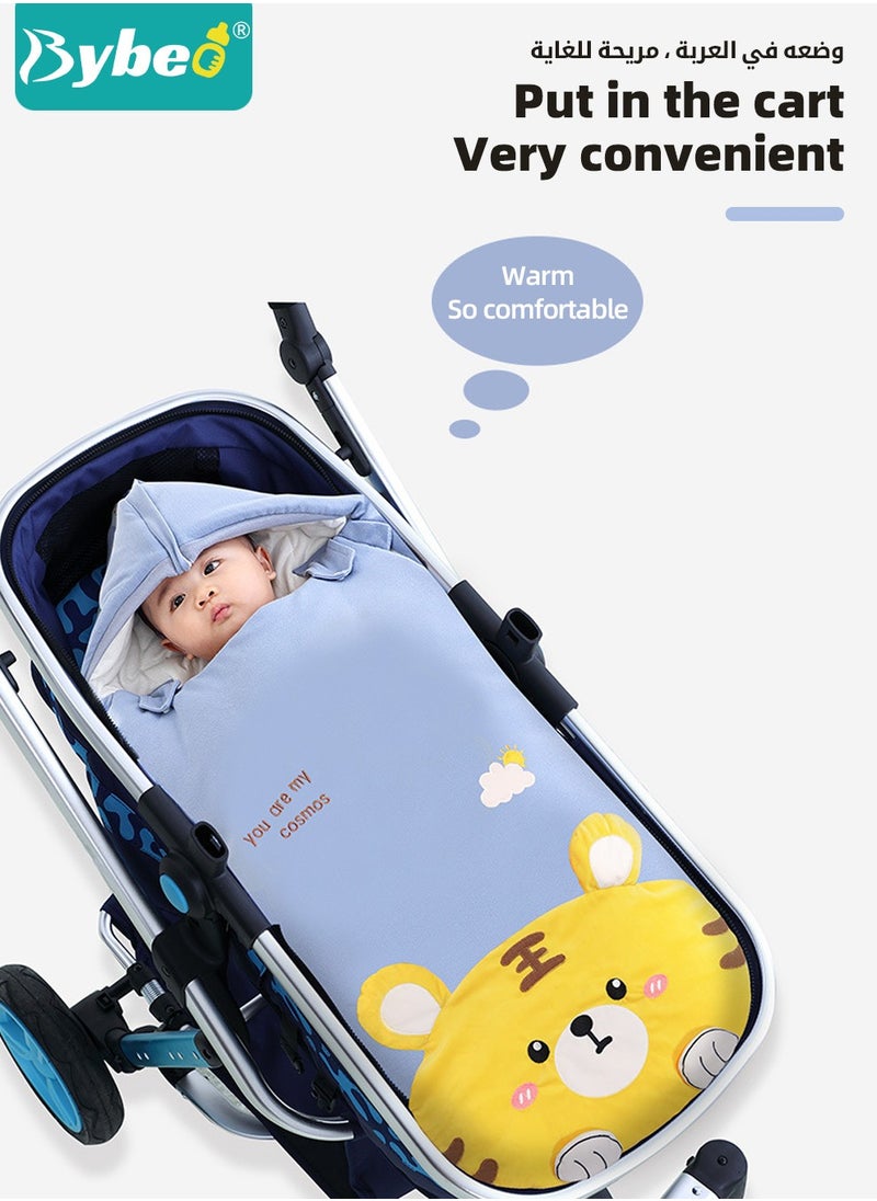 Baby Swaddling Blankets, Breathable Swaddle Wrap, Dual-Purpose Babies Sleep Sacks, Pure Cotton Baby Sleeping Bags, Wearable Blanket Wrap, Easy Zip Access Nappy Change, for Newborn Babies 0-24 Months