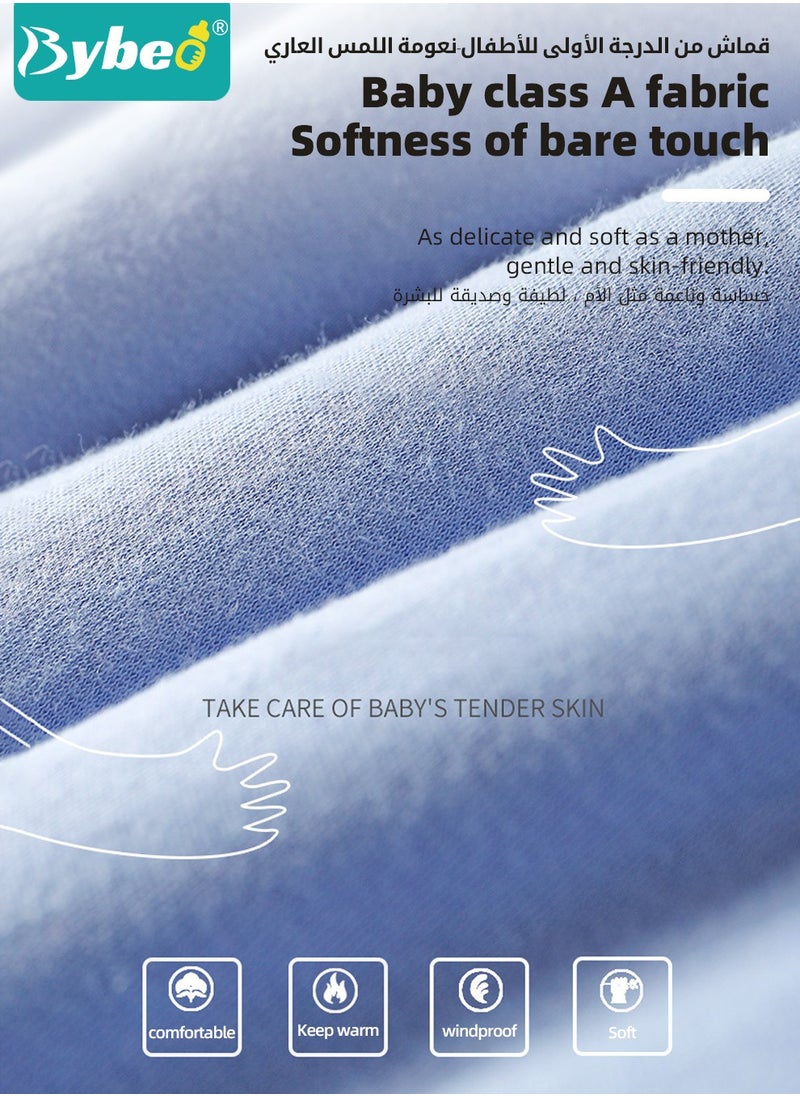 Baby Swaddling Blankets, Breathable Swaddle Wrap, Dual-Purpose Babies Sleep Sacks, Pure Cotton Baby Sleeping Bags, Wearable Blanket Wrap, Easy Zip Access Nappy Change, for Newborn Babies 0-24 Months