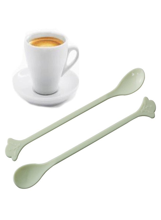 AXLIZER Coffee Spoon 100PCS 13cm/5.1Inch Mini Disposable Tea Sugar Spoons Plastic Food Grade Cocktail Stirrers Swizzle Sticks - Image 4